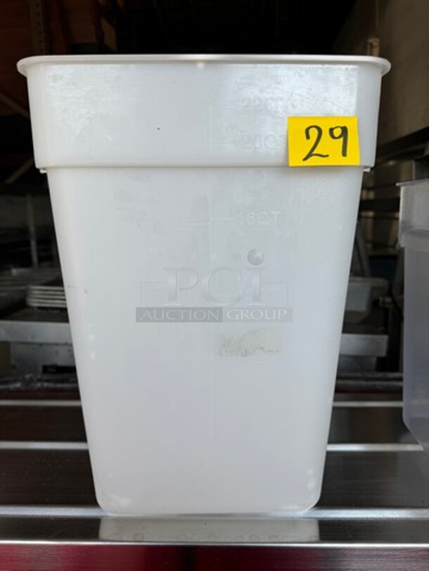 Cambro Square Food Storage Containers - 22 Quart, Clear - Image 2 of 4