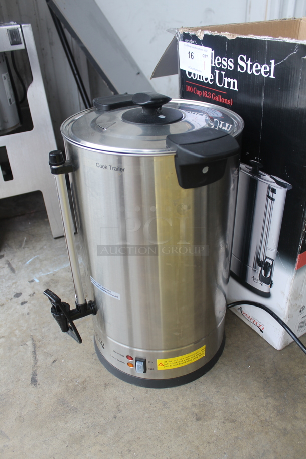 BRAND NEW IN BOX! Avantco 177CU100ETL Stainless Steel Commercial Countertop Coffee Urn. 120 Volts, 1 Phase. - Image 3 of 5