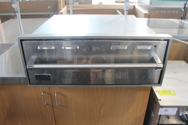 Viking Commercial Stainless Steel Warming Drawer With Pan. 1 Phase. Cannot Test - Unit Was Previously Hardwired - Image 1 of 9
