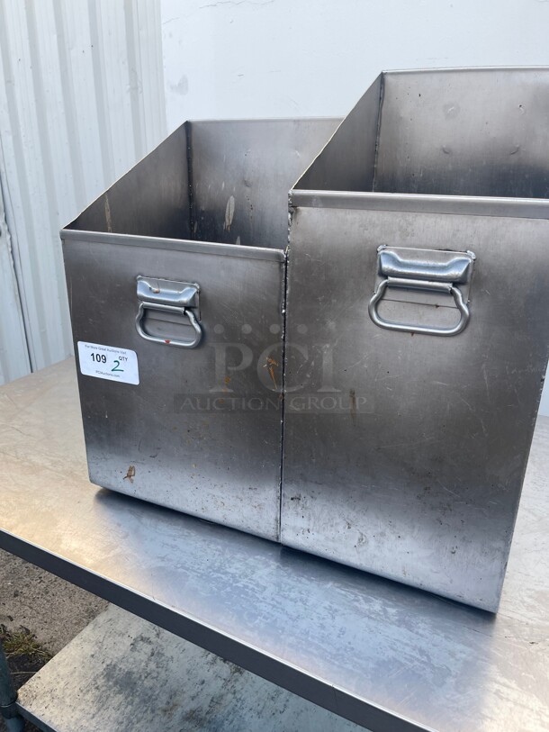 Commercial Heavy Duty Stainless Steel Trash Receptacle NSF  - Image 1 of 7