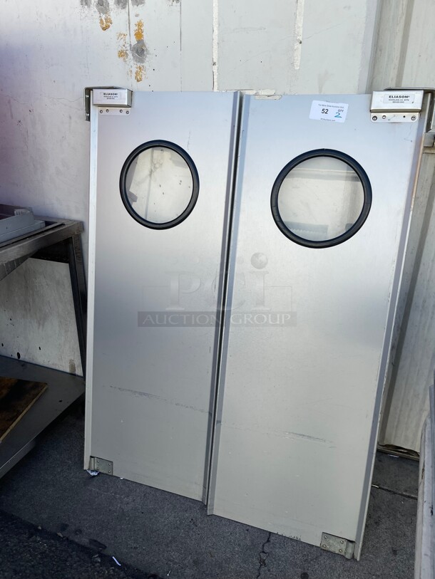 Nice! Eliason Kitchen Swing Door NSF Complete With Brackets - Image 3 of 9