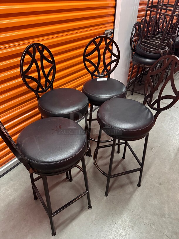 Clean! Classic Luxury Upholstered Black Leather Dining Chair Heavy Duty  - Image 2 of 8