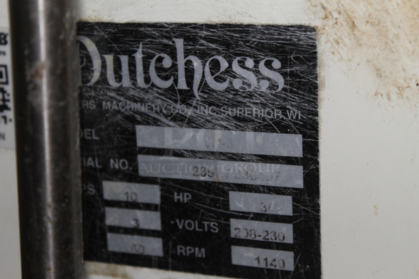 Dutchess UM-3 Metal Commercial Floor Style Dough Divider. 208-230 Volts, 3 Phase. - Image 10 of 10