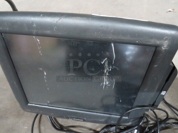 One Radiant POS Terminal With An Epson Thermal Printer #M129H. Screen Scratched. - Image 2 of 2