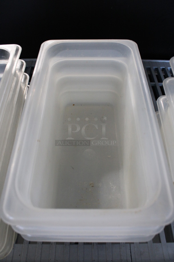 ALL ONE MONEY! Lot of 3 Poly Clear 1/3 Size Drop In Bins! 1/3x6 - Image 3 of 3