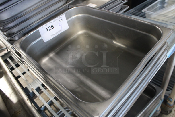 4 Stainless Steel 1/2 Size Drop In Bins. 1/2x4. 4 Times Your Bid! - Image 2 of 3