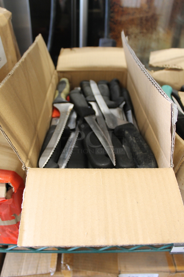 40 SHARPENED Stainless Steel Serrated and Chef Knives. 40 Times Your Bid! - Image 1 of 3