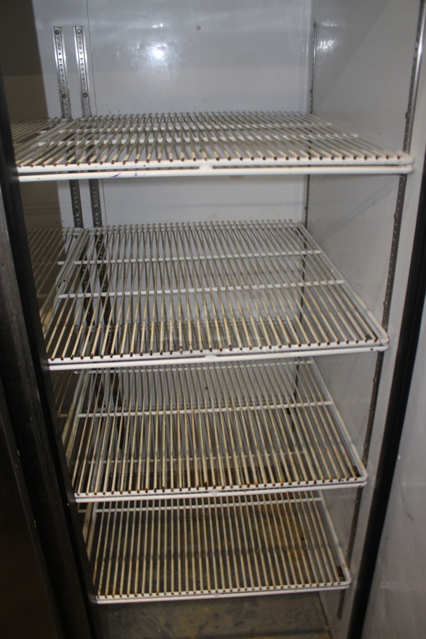 2013 True TG2R-2S ENERGY STAR Stainless Steel Commercial 2 Door Reach In Cooler w/ Poly Coated Racks on Commercial Casters. 115 Volts, 1 Phase. Tested and Working! - Image 4 of 6