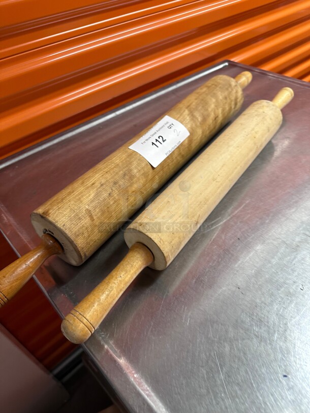 Assorted Commercial  23 inch and 20 Inch Maple Wood Professional Rolling Pin NSF  - Image 5 of 5
