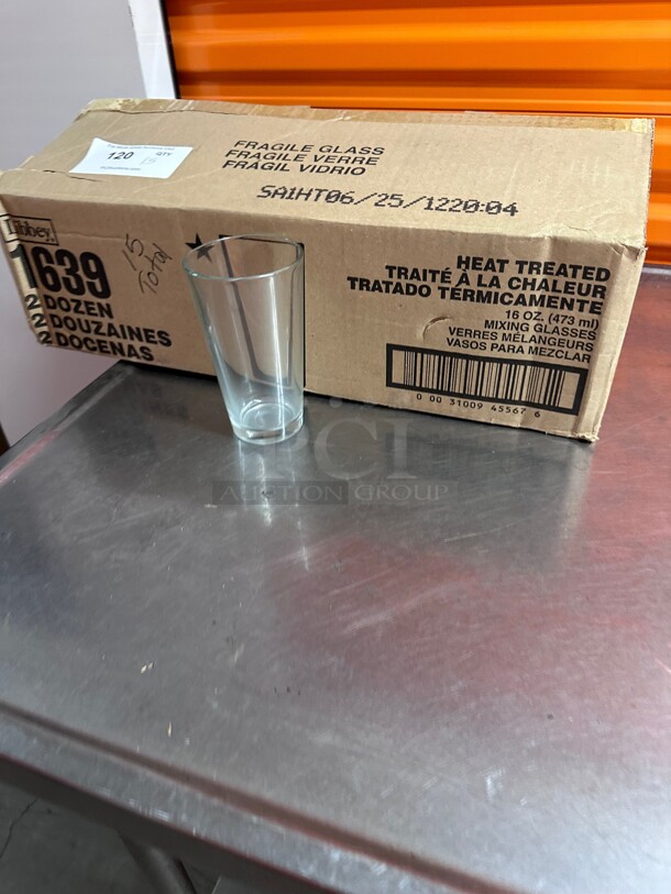 New! Libbey Restaurant Basics 16 oz. Customizable Rim Tempered Mixing Glass / Pint Glass NSF Heavy Duty  - Image 3 of 4