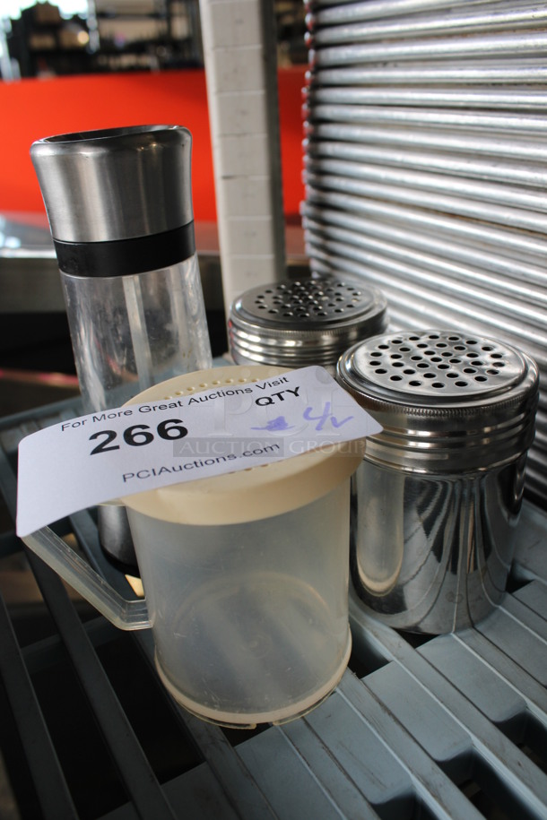 4 Various Items; 3 Seasoning Shakers and Salt Shaker. Includes 3x3x4. 4 Times Your Bid! - Image 2 of 3