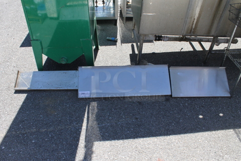 3 Various Stainless Steel Shelves. 3 Times Your Bid!