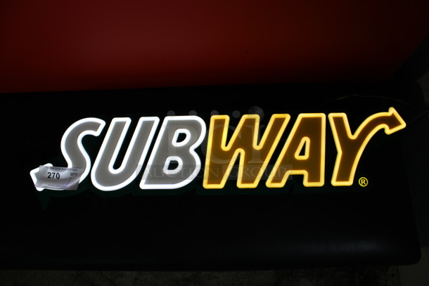 Subway Light Up Sign. 36x2.5x9. Tested and Working! - Image 6 of 7