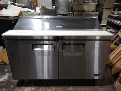 Atosa USA MSF8303GR 60" Two Section Sandwich / Salad Prep Table, 17.2 cu. ft.
