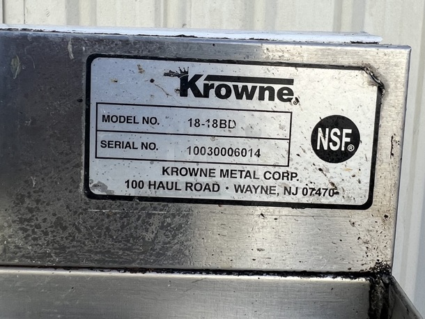 Krowne Three Compartment Bar Sink (18-63C)
with Silver Series 18" Blender Dump Sink Add On (18-18BD) - Image 5 of 5