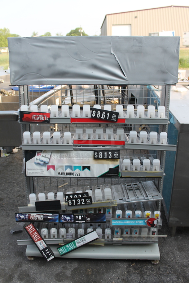 Commercial Stainless Steel Open Rack Cigarette Display Unit - Image 1 of 6