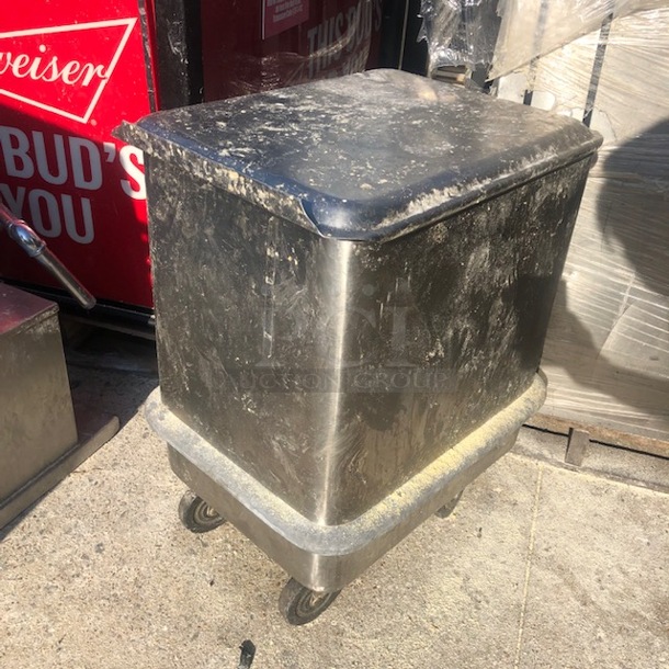 One Stainless Steel Seco Ingredient Bin On Casters. 17X21X27