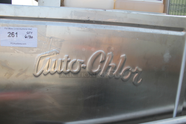 Auto-Chlor A5 Commercial Stainless Steel Dishwasher With Washmate And Drymate Detergents On Galvanized Legs. 115V.  - Image 7 of 12