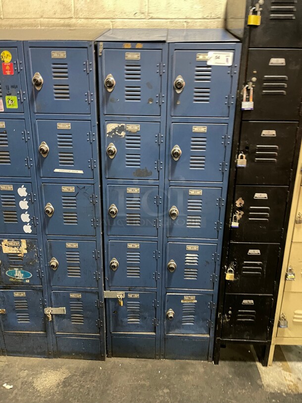 Commercial Employee Lockers Three-Wide Double-Tier School Lockers w/ Slope Top & Locks  - Image 2 of 6