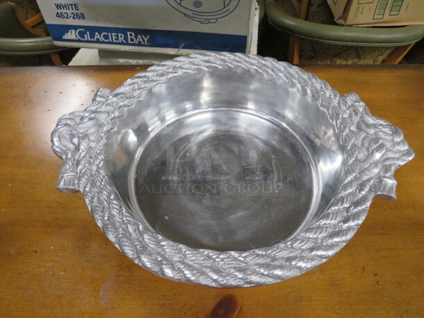 One Silver Serving Bowl/Decor.