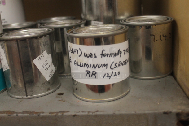 Brown and Tan Metal Cart w/ Contents on Commercial Casters. - Image 3 of 7