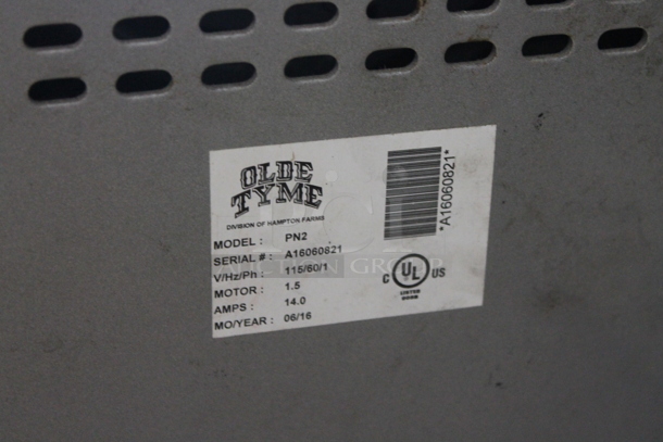 2016 Olde Tyme PN2 Stainless Steel Commercial Countertop Nut Grinder. 115 Volts, 1 Phase. Tested and Working! - Image 4 of 4