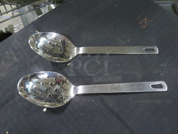 Stainless Steel Perforated Spoon. 2XBID