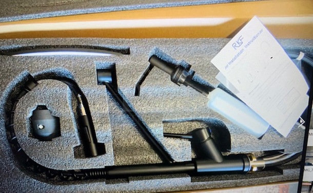 One RKF Hose Faucet In A Black Finish. 
