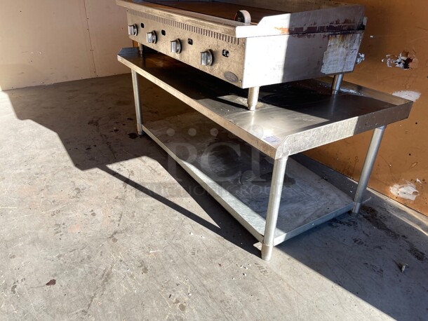 Clean! Commercial Heavy Duty Stainless Steel 60 inch Equipment Stand NSF Great For Any Grill Burner or Griddle  - Image 5 of 10