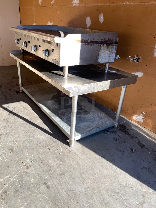 Clean! Commercial Heavy Duty Stainless Steel 60 inch Equipment Stand NSF Great For Any Grill Burner or Griddle  - Image 6 of 10
