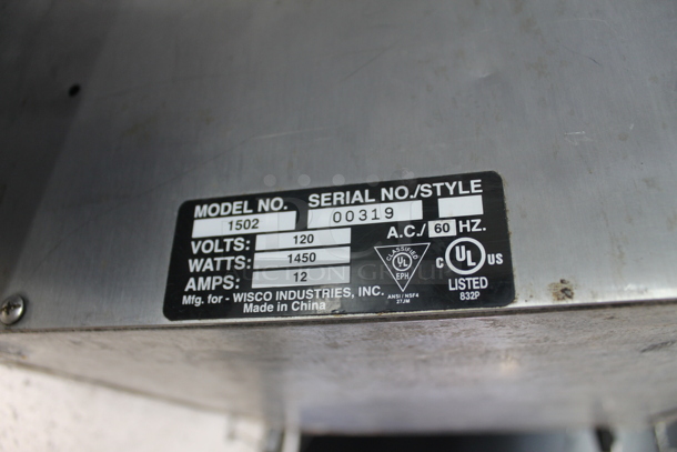J&J Snack Foods 1502 Stainless Steel Commercial Countertop Electric Powered Snack Pizza Oven. 120 Volts, 1 Phase. Tested and Working! - Image 8 of 8