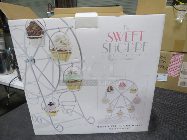 One NEW Sweet Shoppe Ferris Wheel Cupcake Server. Holds 8 Cupcakes. - Image 1 of 2