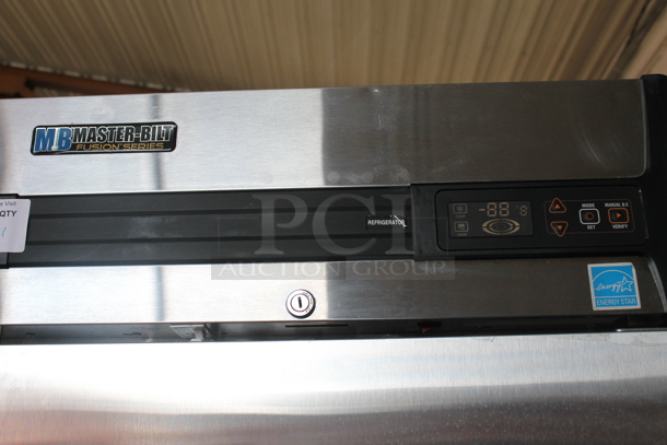 Master-Bilt R23-S Stainless Steel Commercial Single Door Reach In Cooler w/ Poly Coated Racks on Commercial Casters. 115 Volts, 1 Phase. Tested and Powers On But Does Not Get Cold - Image 2 of 5