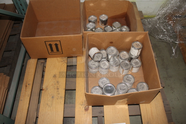 ALL ONE MONEY! Lot of 2 Pallets w/ Contents and 3 Black Metal Barrels. BUYER MUST REMOVE. - Image 2 of 5