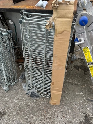 One NEW Metro Shelf With 4 Shelves. 36X18X42. Assembly Required.