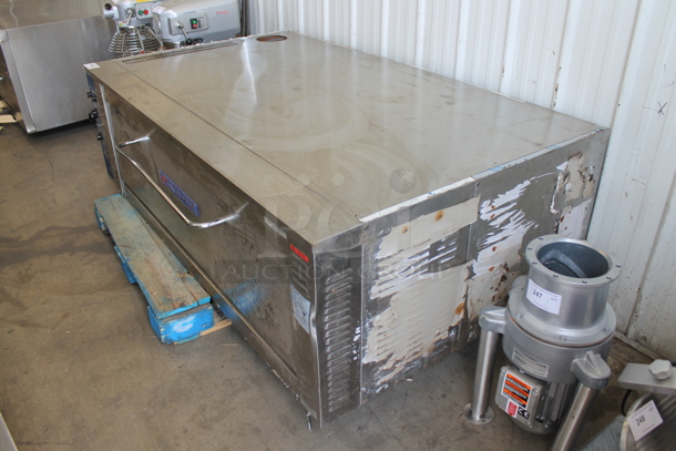 Bakers Pride ER-12-5736 Stainless Steel Commercial Electric Powered Single Deck Pizza Oven w/ Thermostatic Controls. 208 Volts, 3 Phase.  - Image 8 of 8