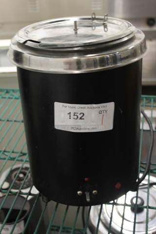 Avantco 177W300BK Metal Commercial Countertop Soup Kettle Food Warmer. 110 Volts, 1 Phase. Tested and Working!
