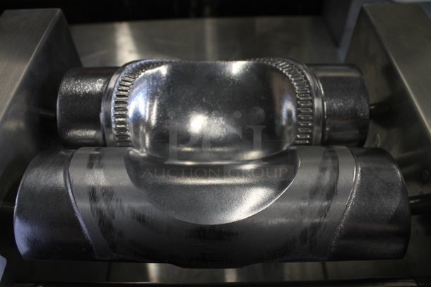 BRAND NEW SCRATCH AND DENT! Estella DEM-10 Stainless Steel Commercial Countertop Manual Turnover Machine. - Image 2 of 3