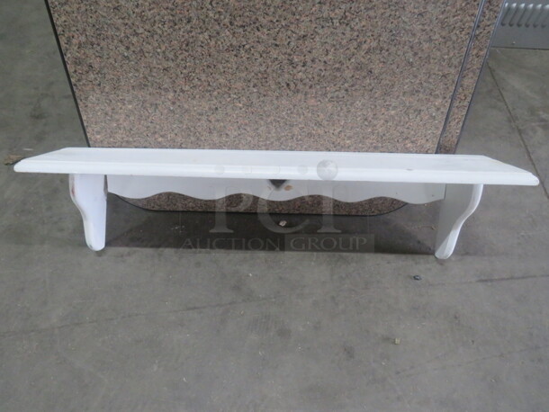 One Wooden Wall Mount Shelf. 35X7X9 - Image 1 of 1