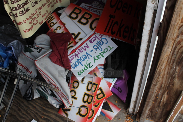 ALL ONE MONEY! Lot of Various Signs. (outside) - Image 3 of 5