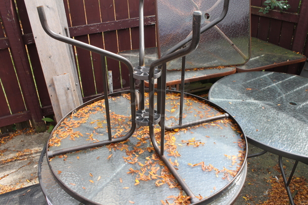 6 Round Patio Tables. 6 Times Your Bid! BUYER MUST REMOVE. (outside) - Image 4 of 5
