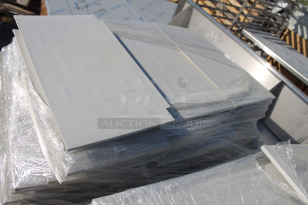 ALL ONE MONEY! Lot of BRAND NEW! Gray Poly Shelf Pieces. Includes 20x11x1 - Image 4 of 4