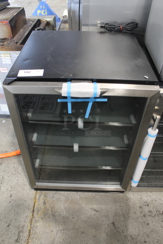 BRAND NEW SCRATCH AND DENT! Danby DBC514BLS Silhouette Stainless Steel Commercial 11 Bottle / 132 Can Capacity Cooler Merchandiser. Has Electronic Controls and Reversible Door. 115 Volts, 1 Phase. Tested and Working!