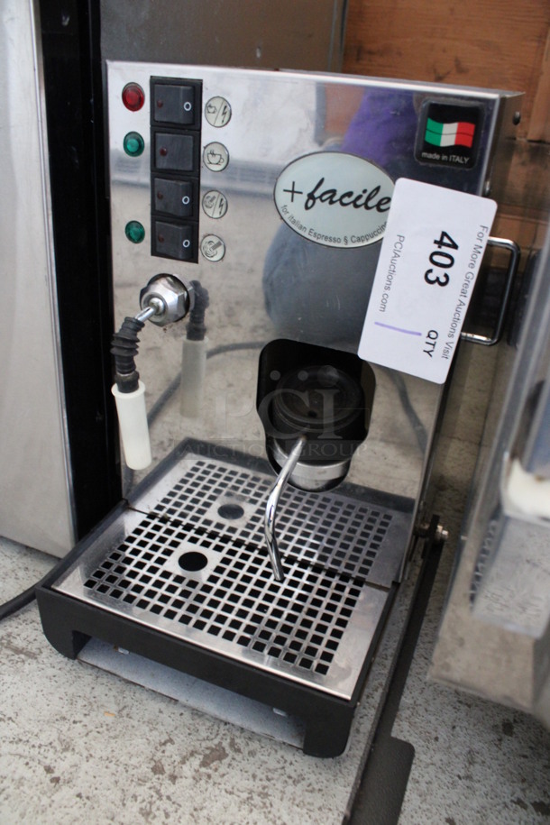 Facile Stainless Steel Commercial Countertop Single Group Espresso Machine w/ Steam Wand. 110 Volts, 1 Phase. 9x14x15 - Image 2 of 6