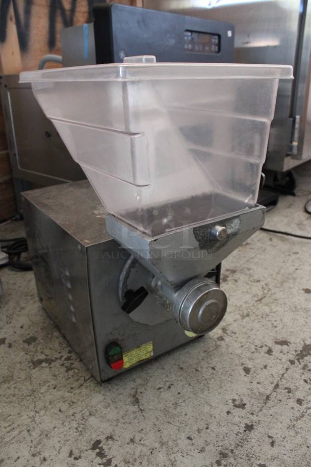 2017 Olde Tyme Model PN2 Stainless Steel Commercial Countertop Single Hopper Peanut Butter Mill Nut Grinder. 115 Volts, 1 Phase. 11x21x21. Cannot Test Due To Plug Style - Image 5 of 8
