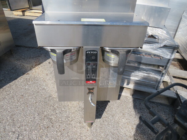 One Fetco Dual Coffee Brewer With 2 Filter Baskets. Model# CBS-2042E. 120/208-240 Volt. 1 Phase. 19X15X35 - Image 1 of 1