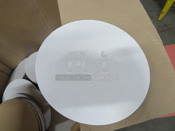 One Lot Of 8 Inch Corrugated White Circles. - Image 1 of 2