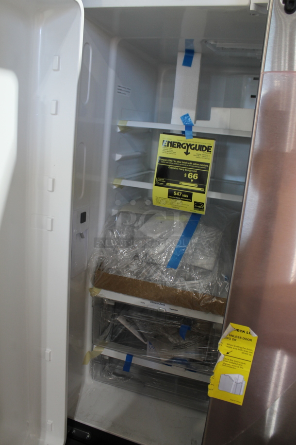 BRAND NEW SCRATCH AND DENT! GWE10IXIES Stainless Steel French Door Style Cooler Freezer. Tested and Working! - Image 2 of 6