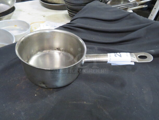 One Stainless Steel Sauce Pot.
