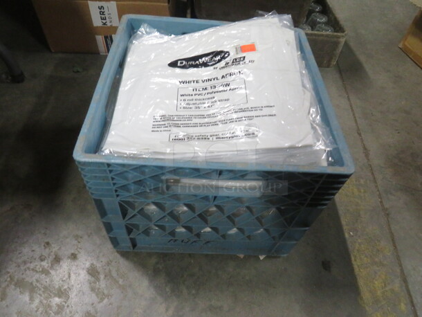 One Mega Lot Of Dura Wear White Vinyl Aprons. 35X47. #1338W. - Image 2 of 2